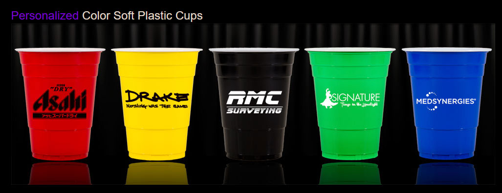 Personalized Soft Plastic Cups